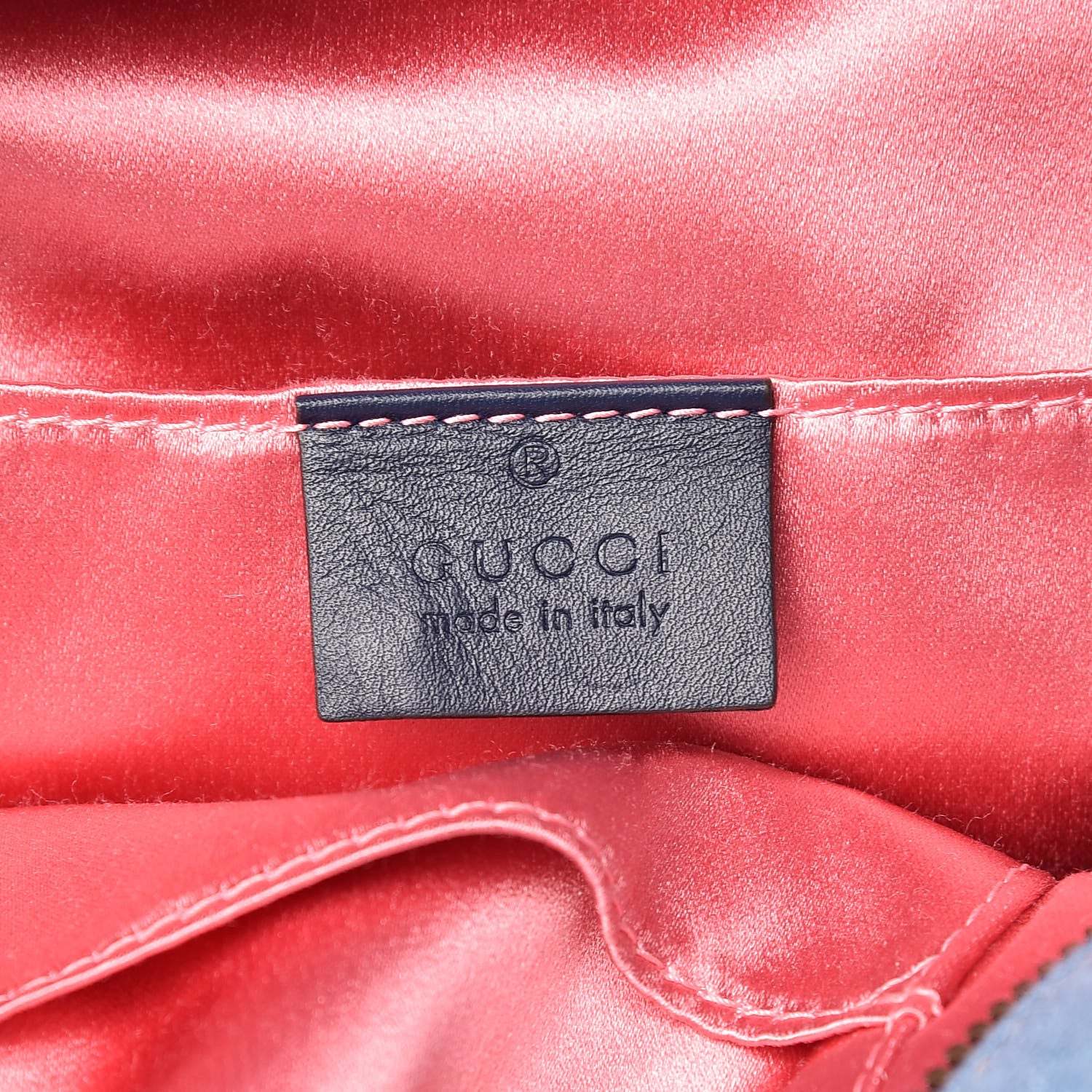 Gucci Kura Denim Matelasse Cubic Pearl Studded GG Marmont Dome Backpack Blue 6 of 11