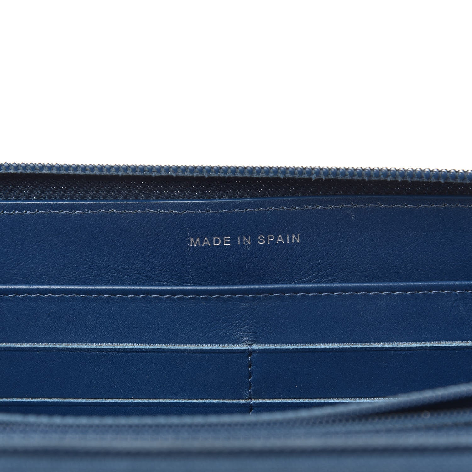 Chanel Caviar Large CC Timeless Zip Around Wallet Dark Blue 7 of 14