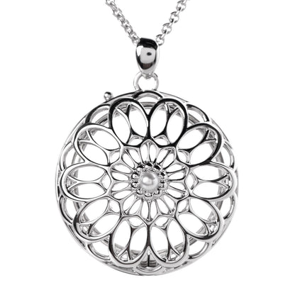 Mikimoto Akoya Pearl Loupe Magnifying Glass Pendant Necklace Silver 4 of 6
