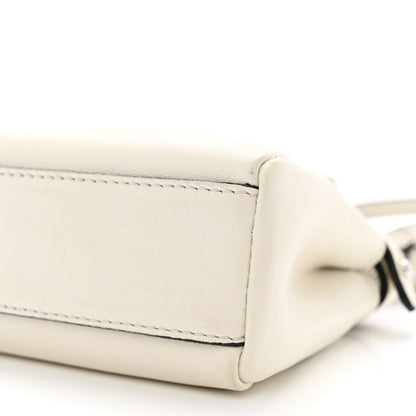 Fendi Shiny Nappa Micro Peekaboo Iconic Satchel White 10 of 11