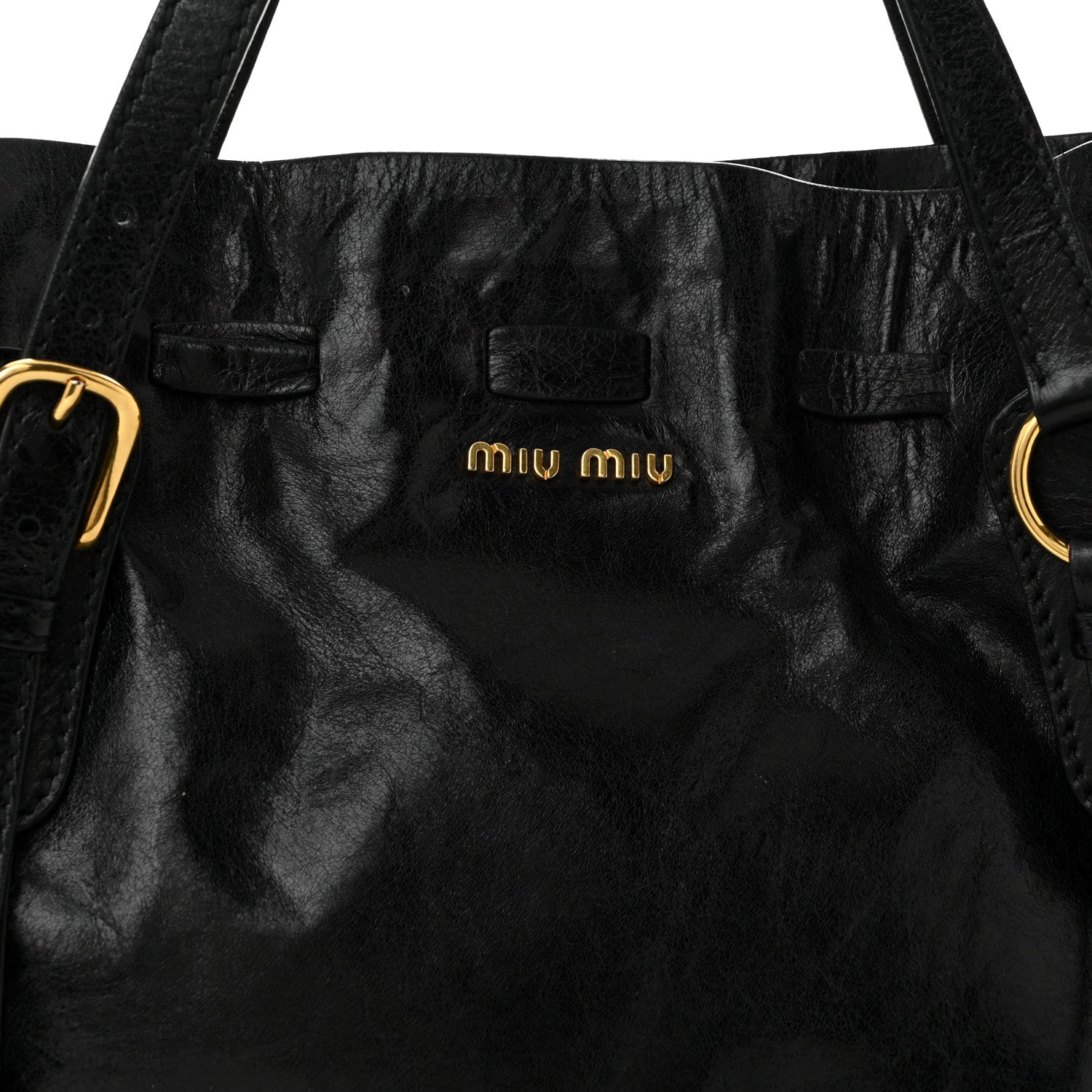 Miu Miu Vitello Lux Peggy Bow Tote Black 7 of 10