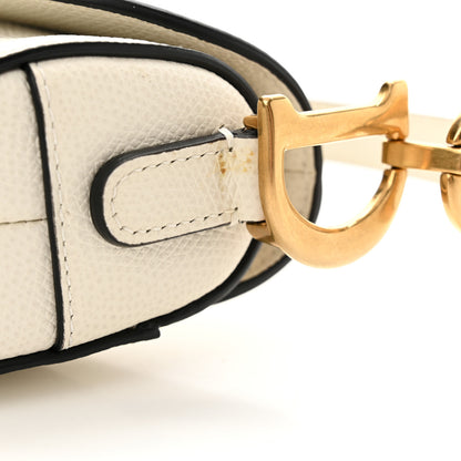 Christian Dior Grained Calfskin Mini Saddle Bag White 12 of 13
