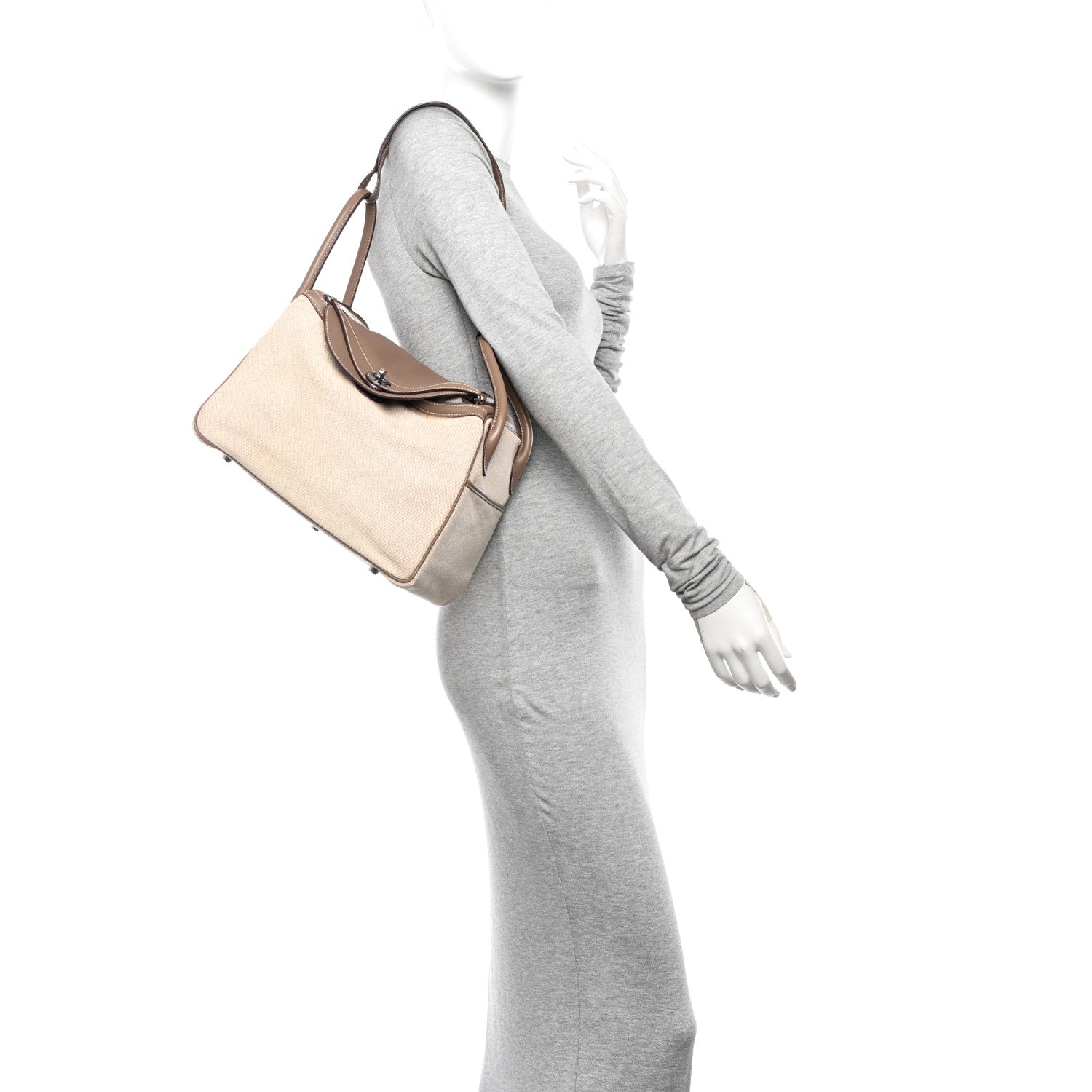 Hermes Toile Swift Lindy 30 Ecru Etoupe 2 of 12
