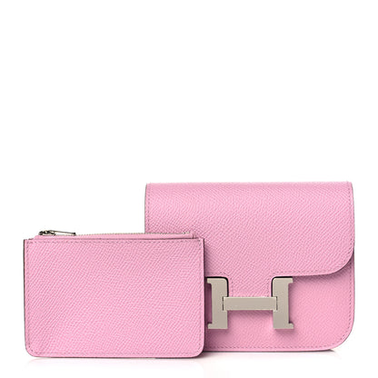 Hermes Epsom Constance Slim Wallet Mauve Sylvestre 1 of 10