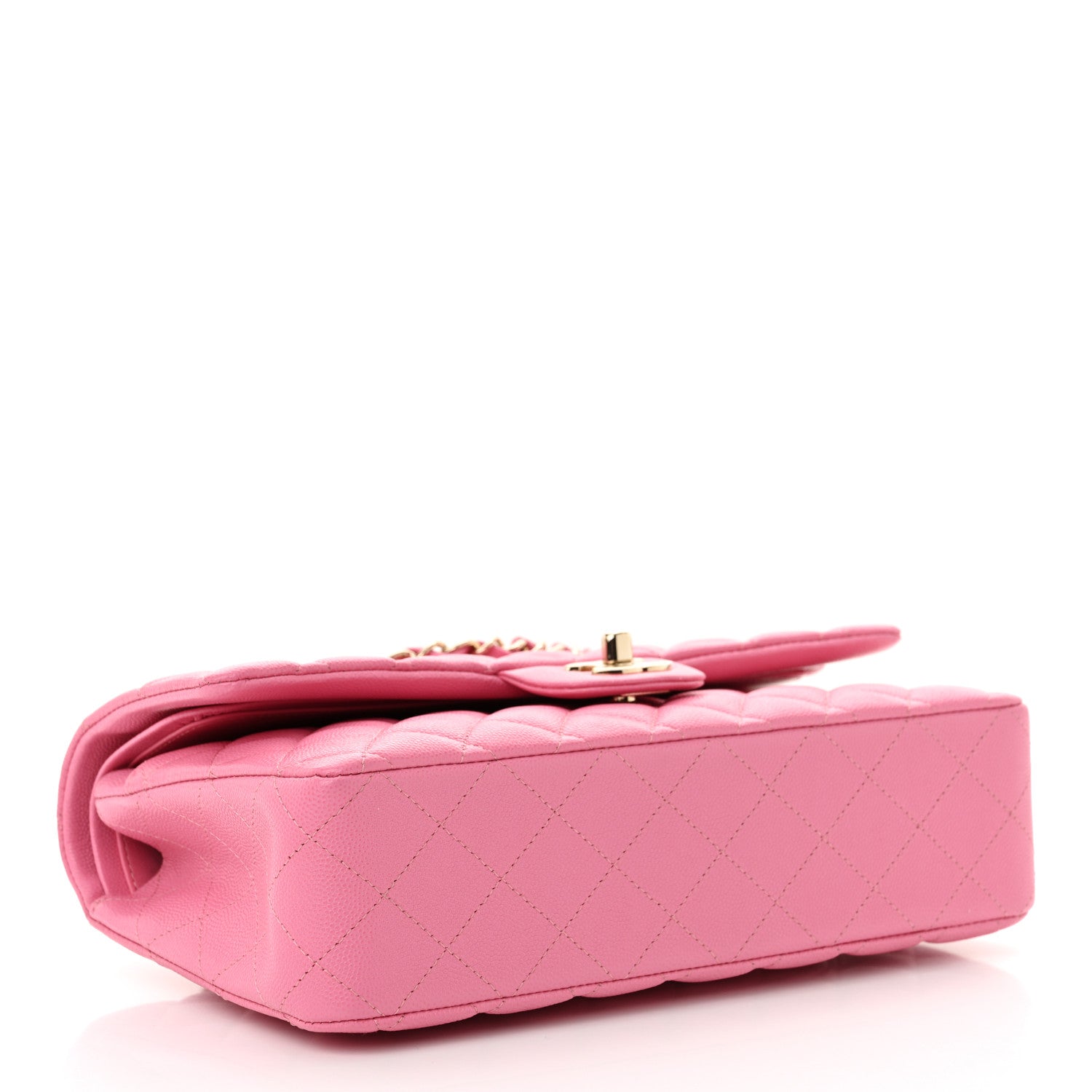 Chanel Caviar Quilted Medium Double Flap Pink 4 of 12