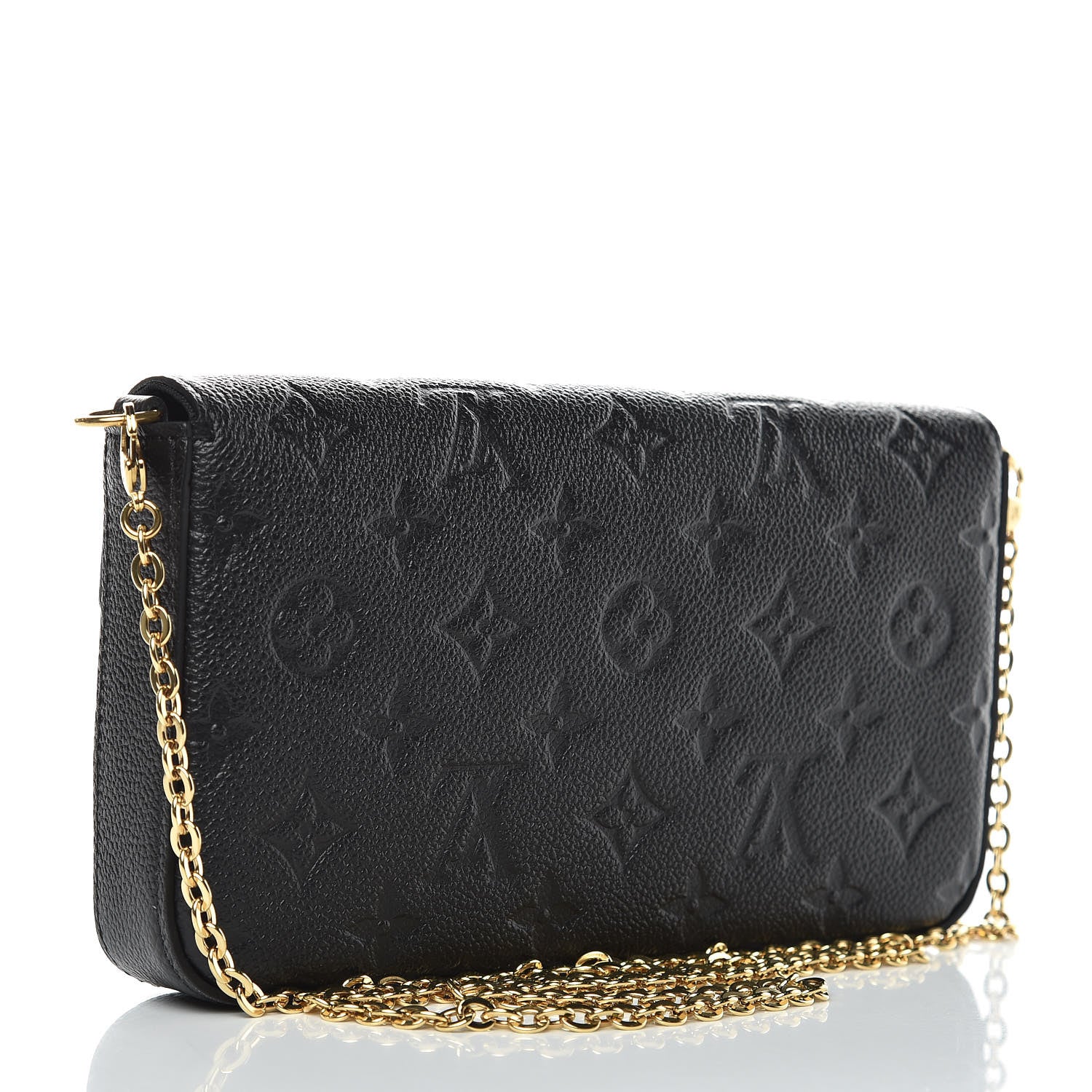Louis Vuitton Empreinte Pochette Felicie Chain Wallet Black 3 of 11
