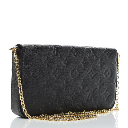 Louis Vuitton Empreinte Pochette Felicie Chain Wallet Black 3 of 11
