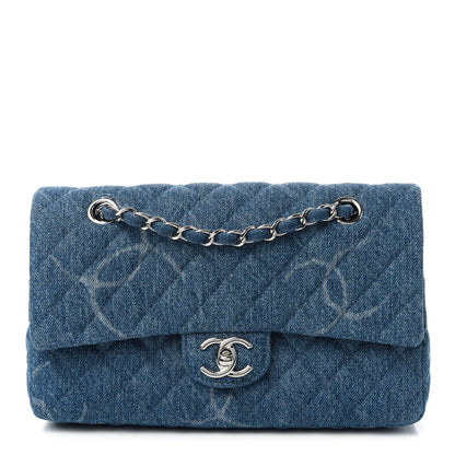 Chanel Denim Quilted CC Print Medium Single Flap Blue 1 of 11