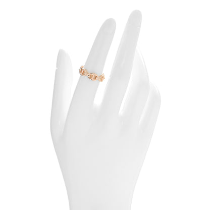 Hermes 18K Rose Gold PM Chaine d'Ancre Enchainee Ring 52 6 2 of 5