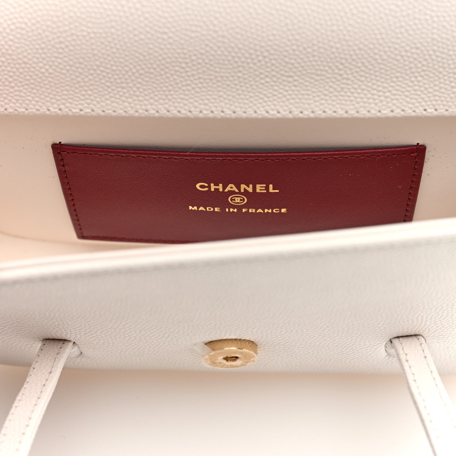 Chanel Shiny Caviar Mini Preppy Coco Shoulder Bag White 6 of 11