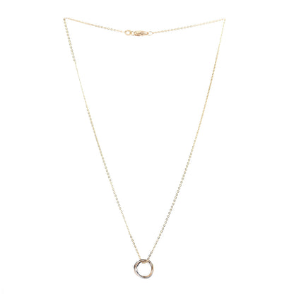 Cartier 18K Pink Yellow White Gold 15 Diamond Trinity Pendant Necklace 3 of 4
