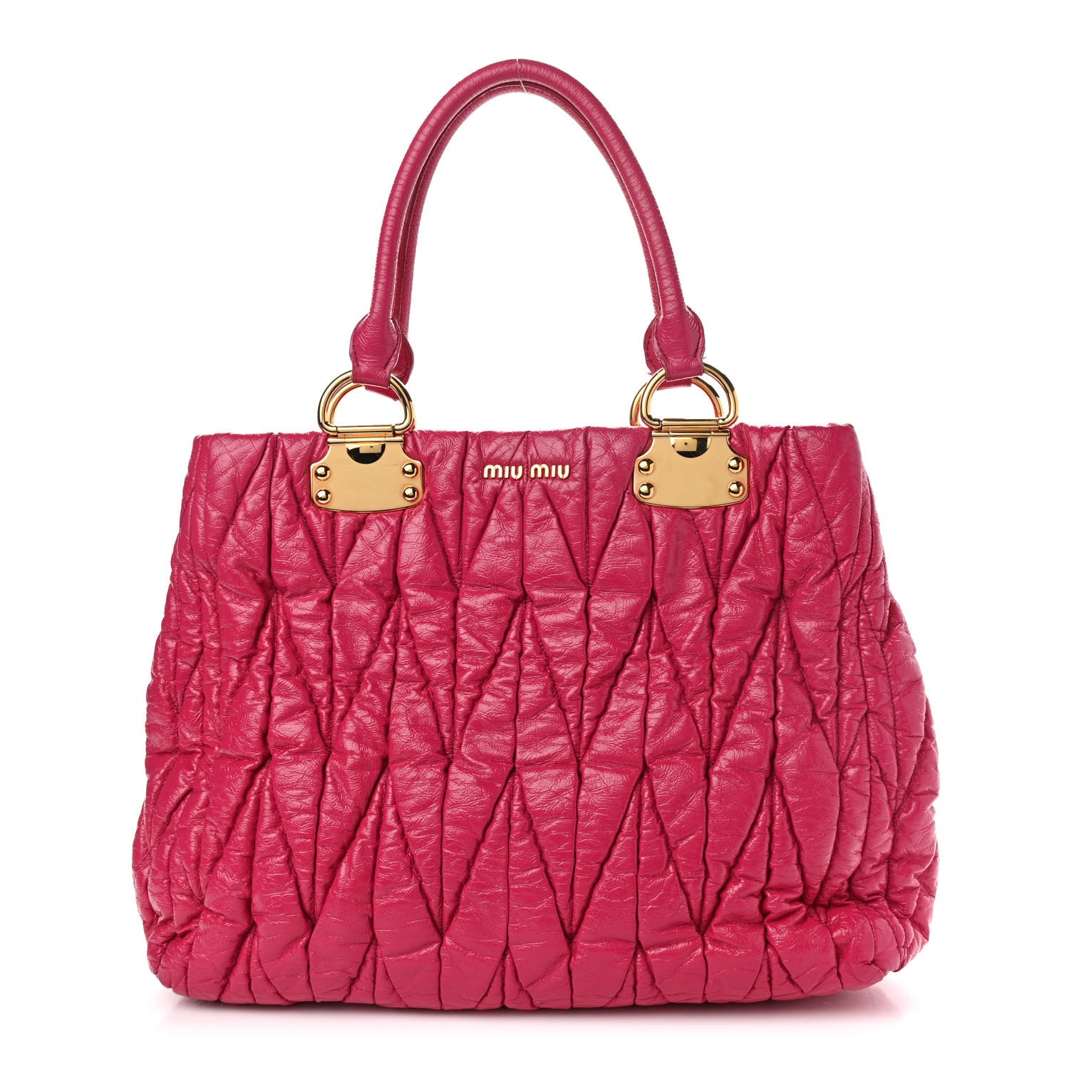 Miu Miu Matelasse Shoulder Bag Fuxia 1 of 14