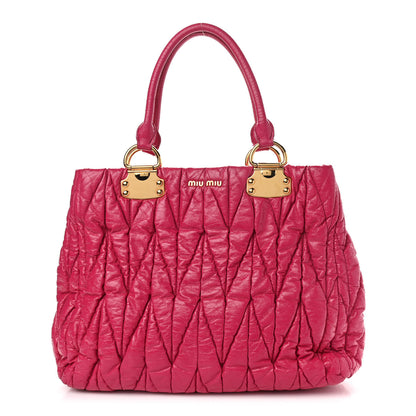 Miu Miu Matelasse Shoulder Bag Fuxia 1 of 14