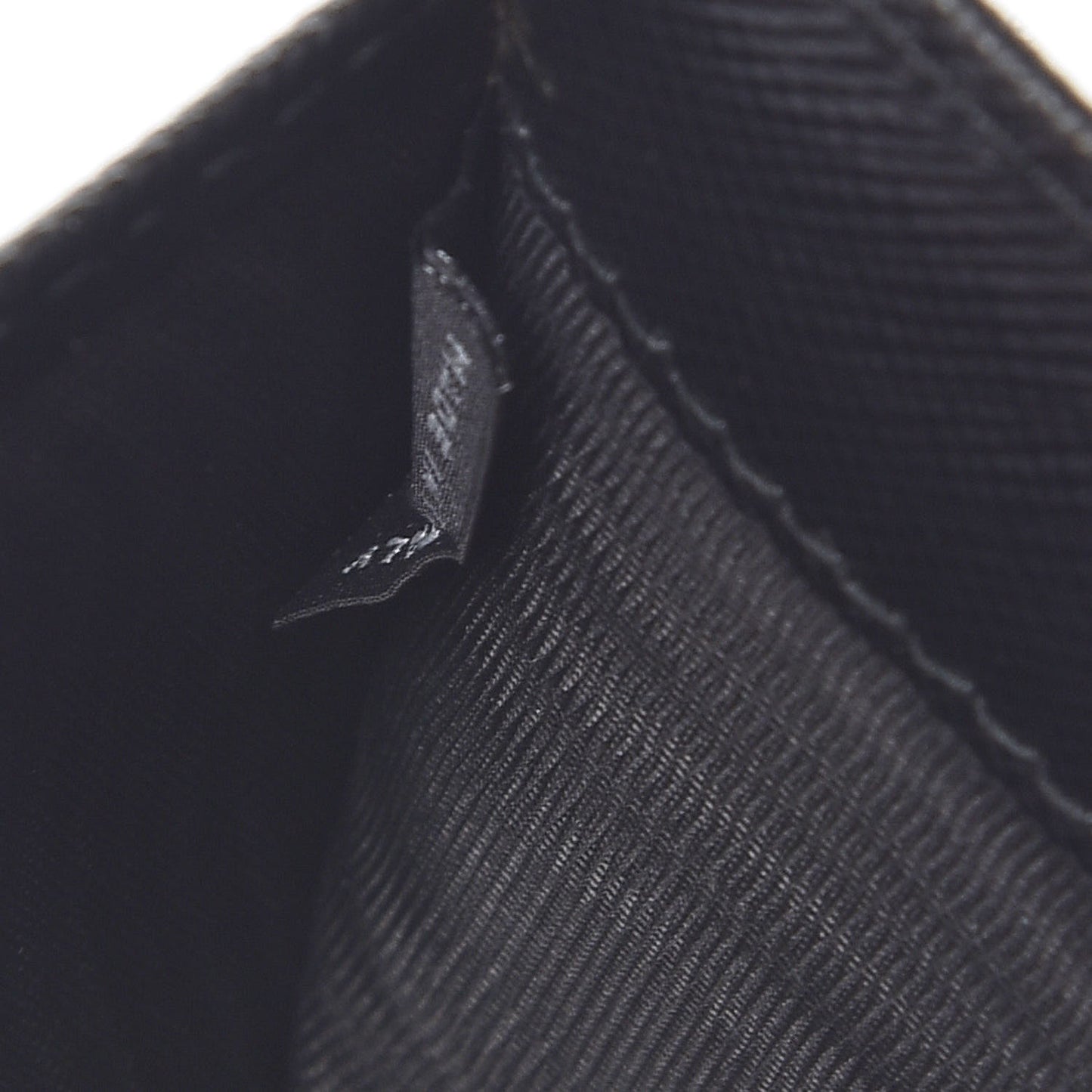 Saffiano Tri-Fold Compact Wallet Black