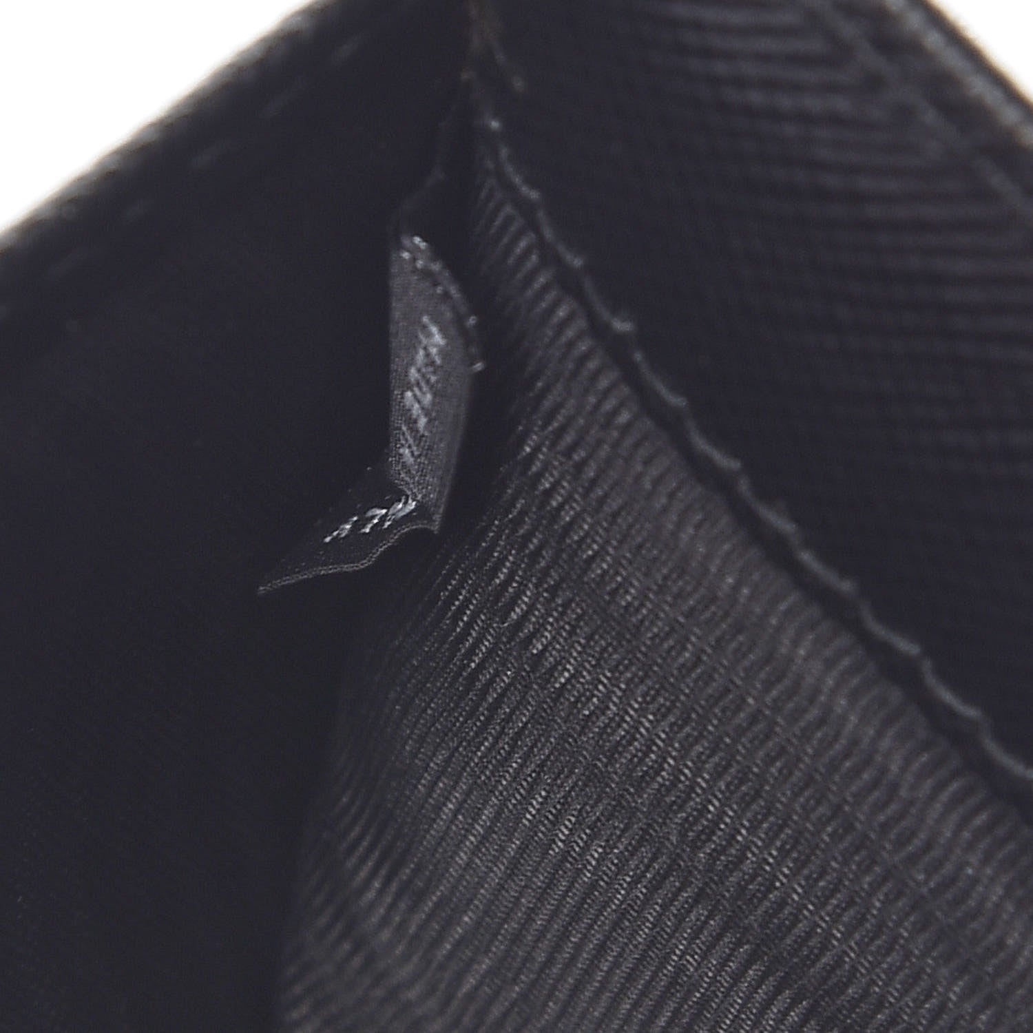 Prada Saffiano Tri-Fold Compact Wallet Black 9 of 10