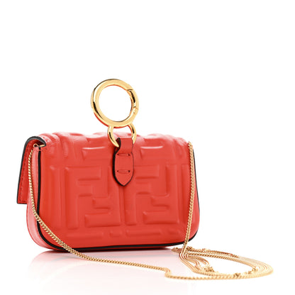 Fendi Nappa Matisse FF Embossed Nano Baguette Charm Tulipano 2 of 8