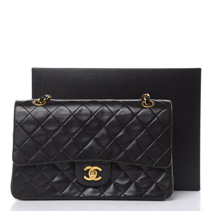 Chanel Lambskin Quilted Medium Double Flap Black 15 of 15