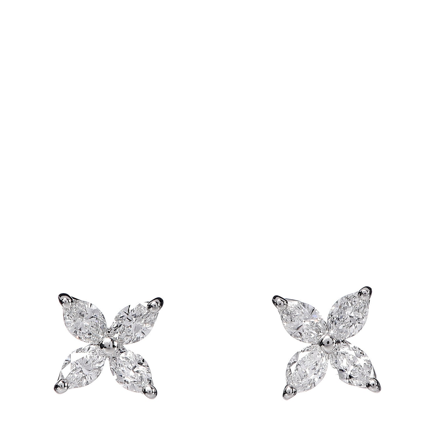 Platinum Diamond .64ct Small Victoria Earrings