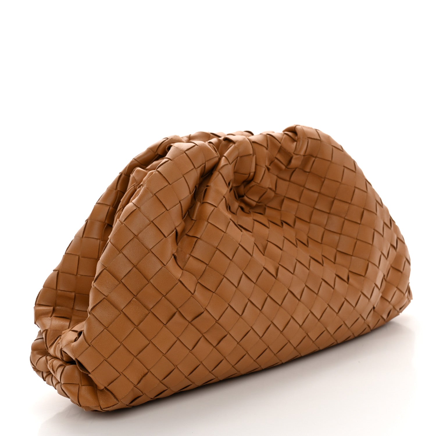 Bottega Veneta Nappa Maxi Intrecciato The Pouch Oversized Clutch Caramel 3 of 10