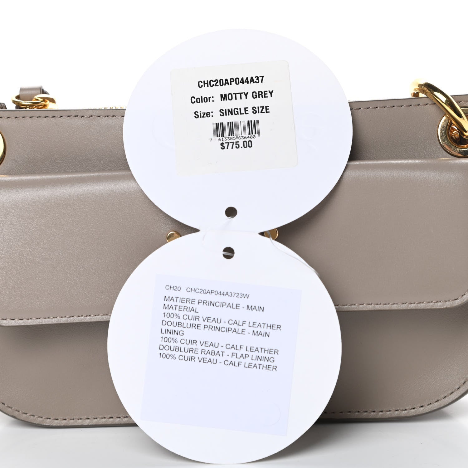 Chloe Calfskin Tess Mini Crossbody Bag Motty Grey 14 of 14