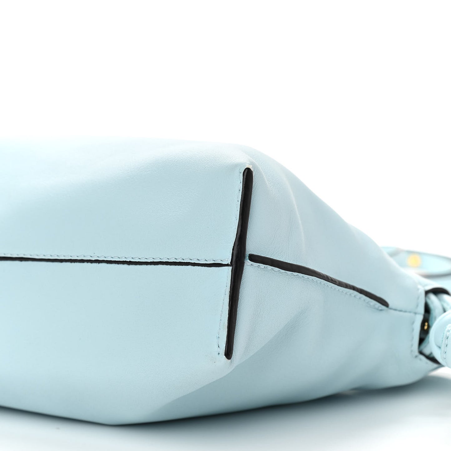 Calfskin Mini Flamenco Knot Bag Crystal Blue
