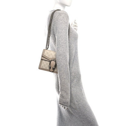 Gucci GG Supreme Monogram Textured Dollar Calfskin Mini Dionysus Shoulder Bag Beige Mystic White Oatmeal 2 of 11