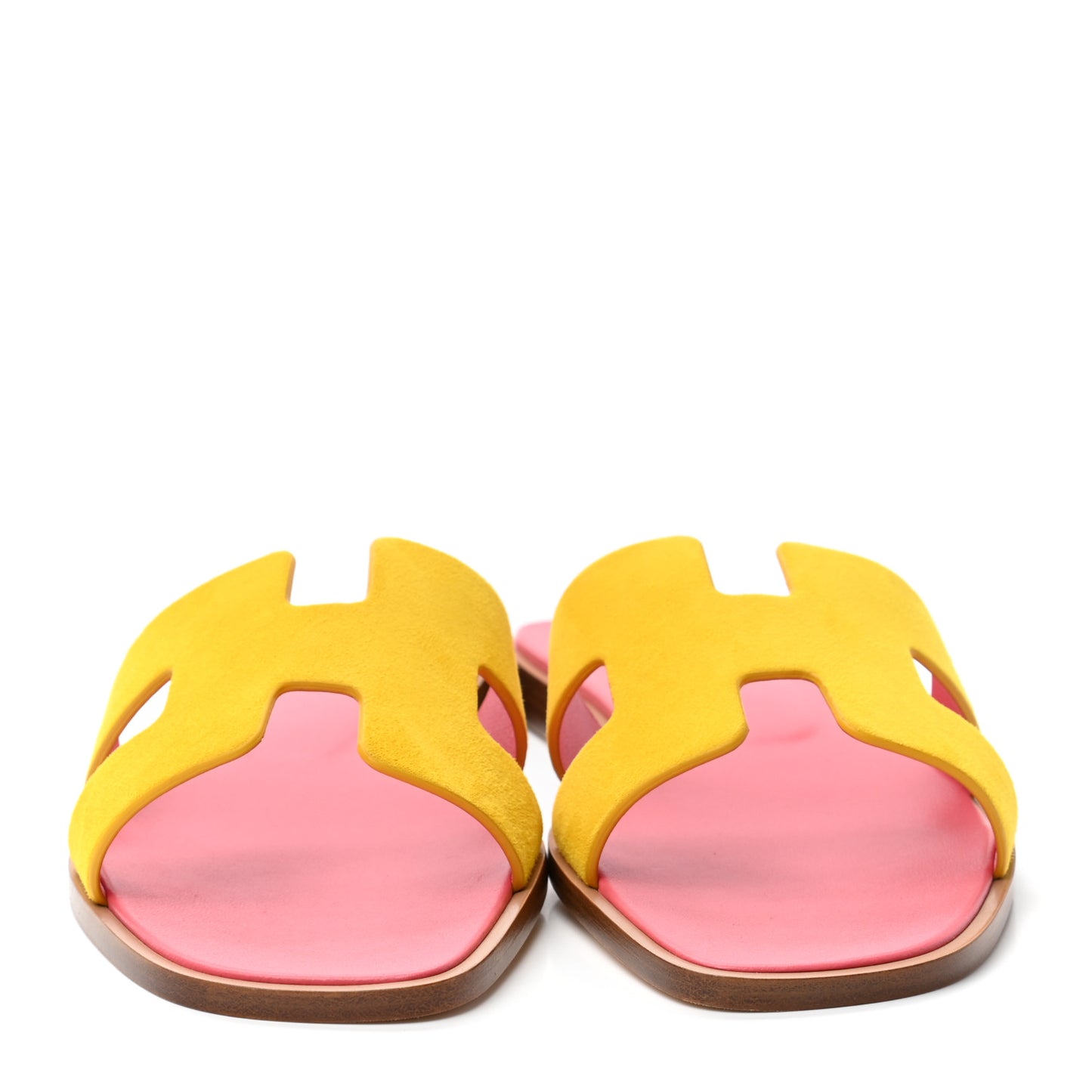 Suede Goatskin Oran Sandals 36 Jaune Sable