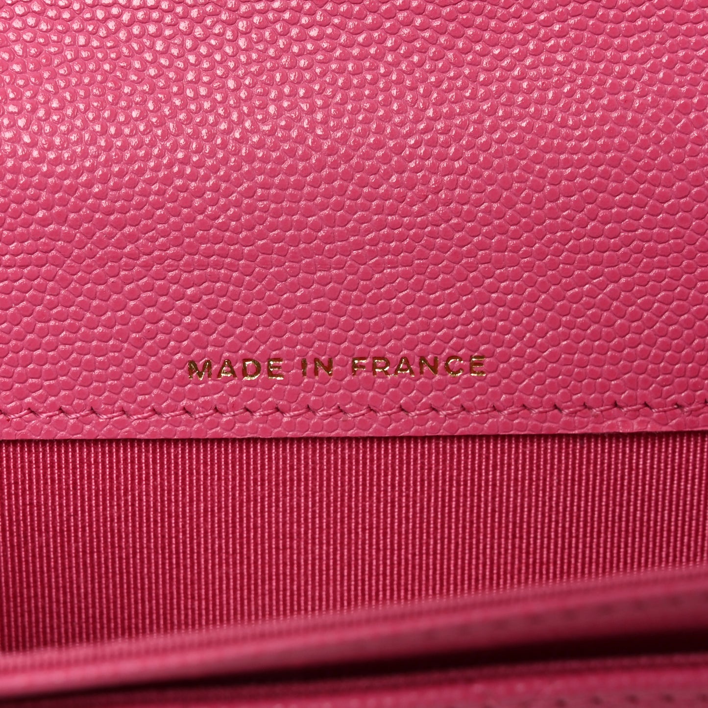 Caviar Quilted Flap Card Holder Wallet Pink