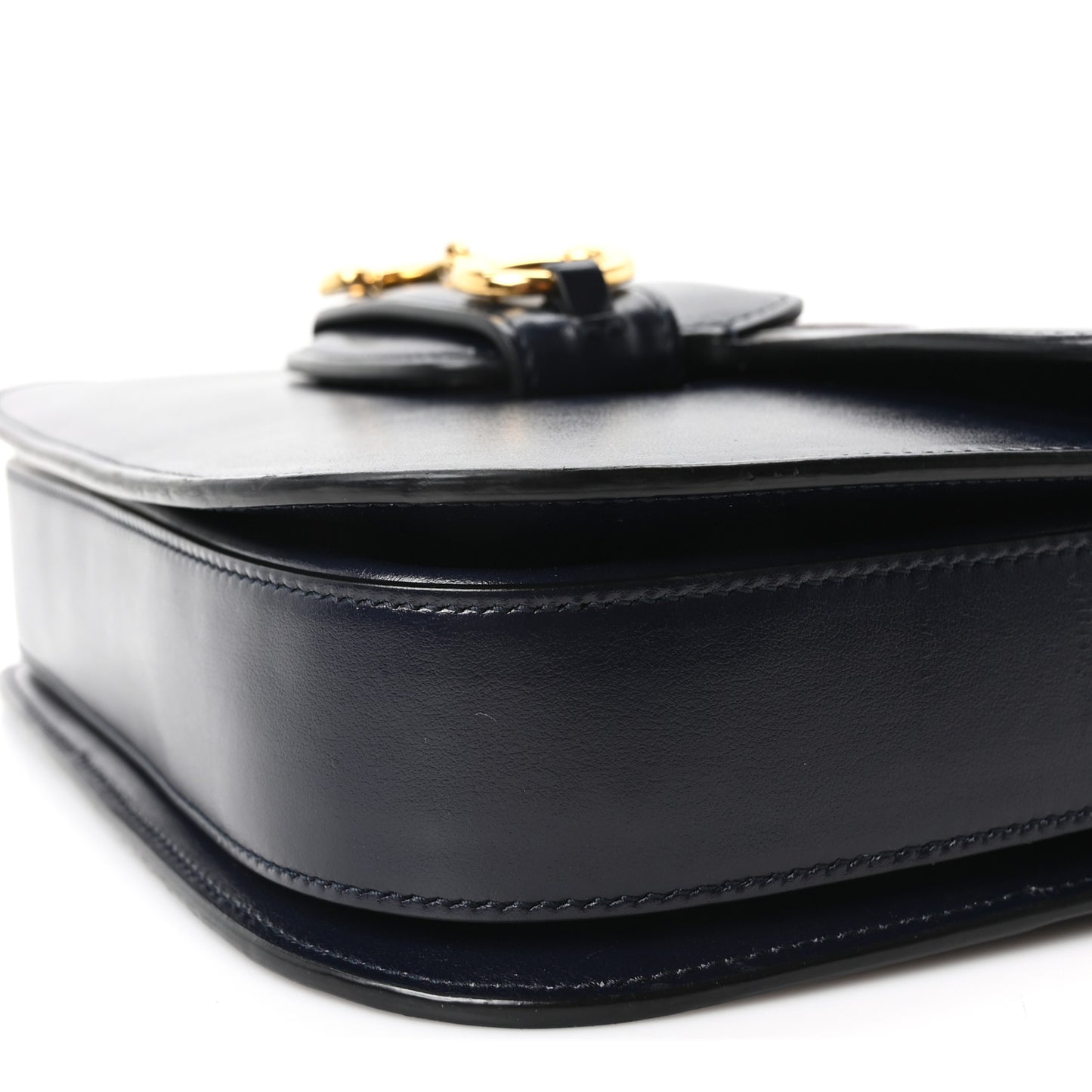 Calfskin Velvet Web Horsebit 1955 Shoulder Bag Blue