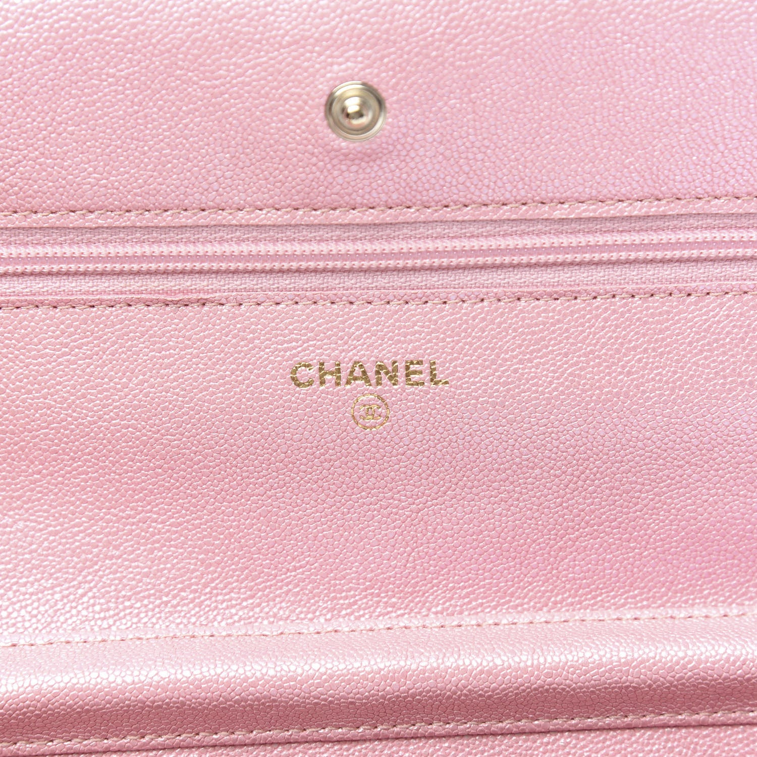 Chanel Iridescent Caviar Quilted Wallet on Chain WOC Rose Pink 6 of 12