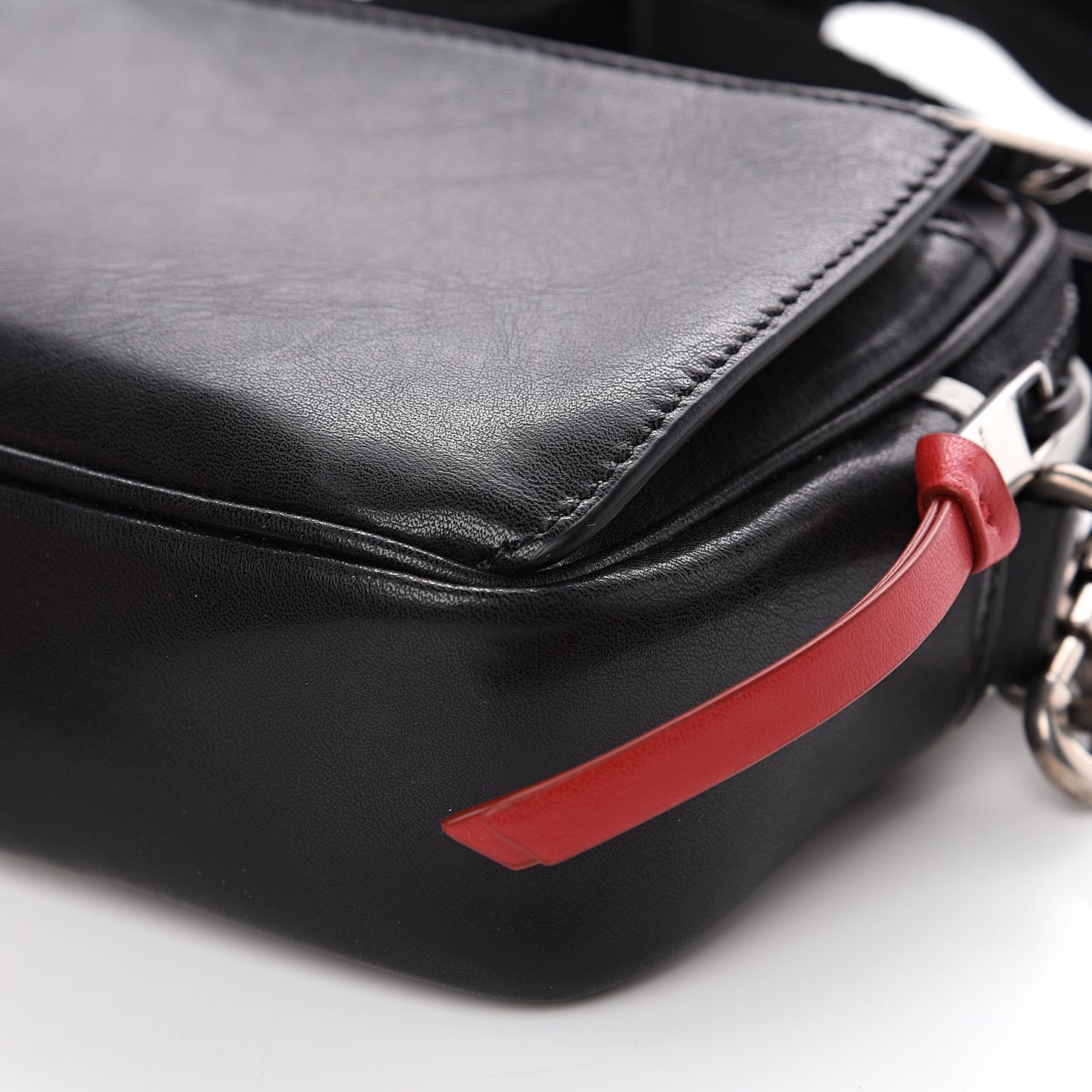 Calfskin MC3 Crossbody Bag Black White