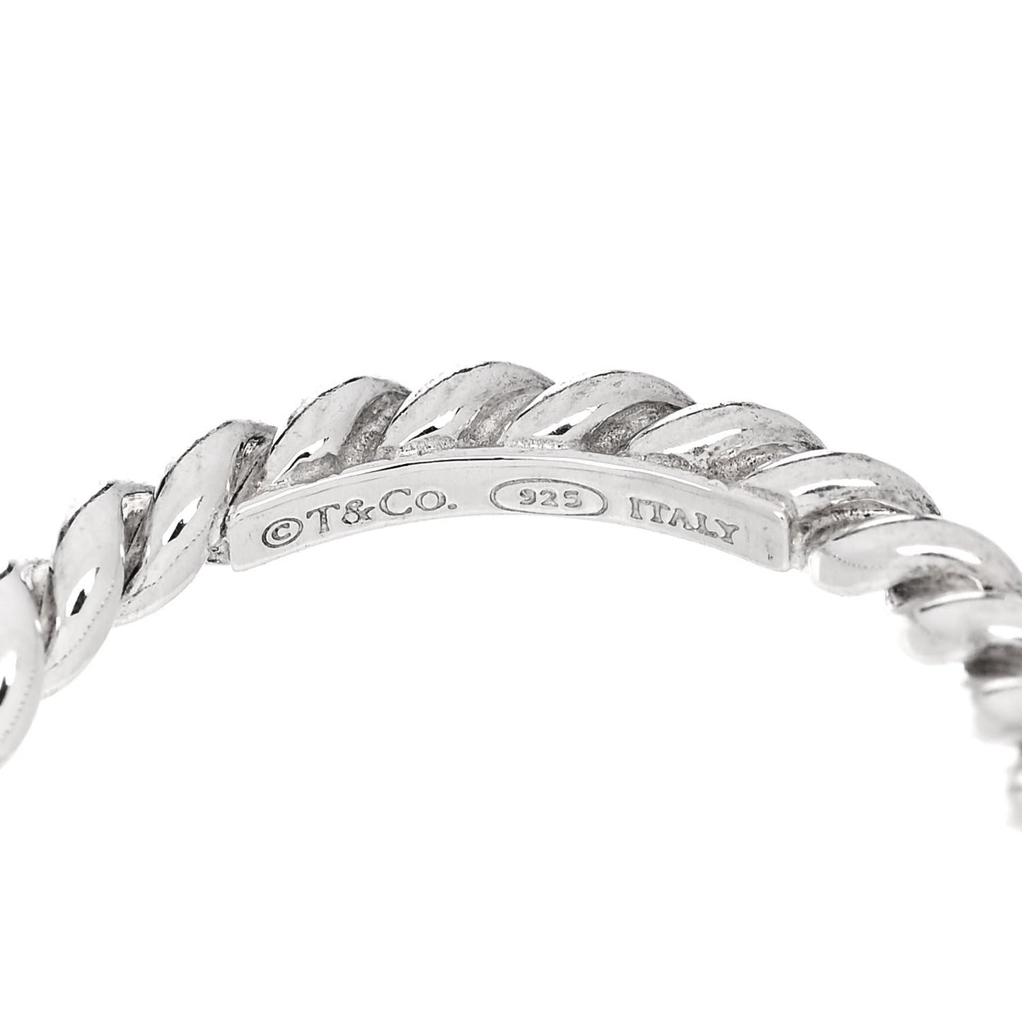 Sterling Silver Twist Rope Ring 50 5.5