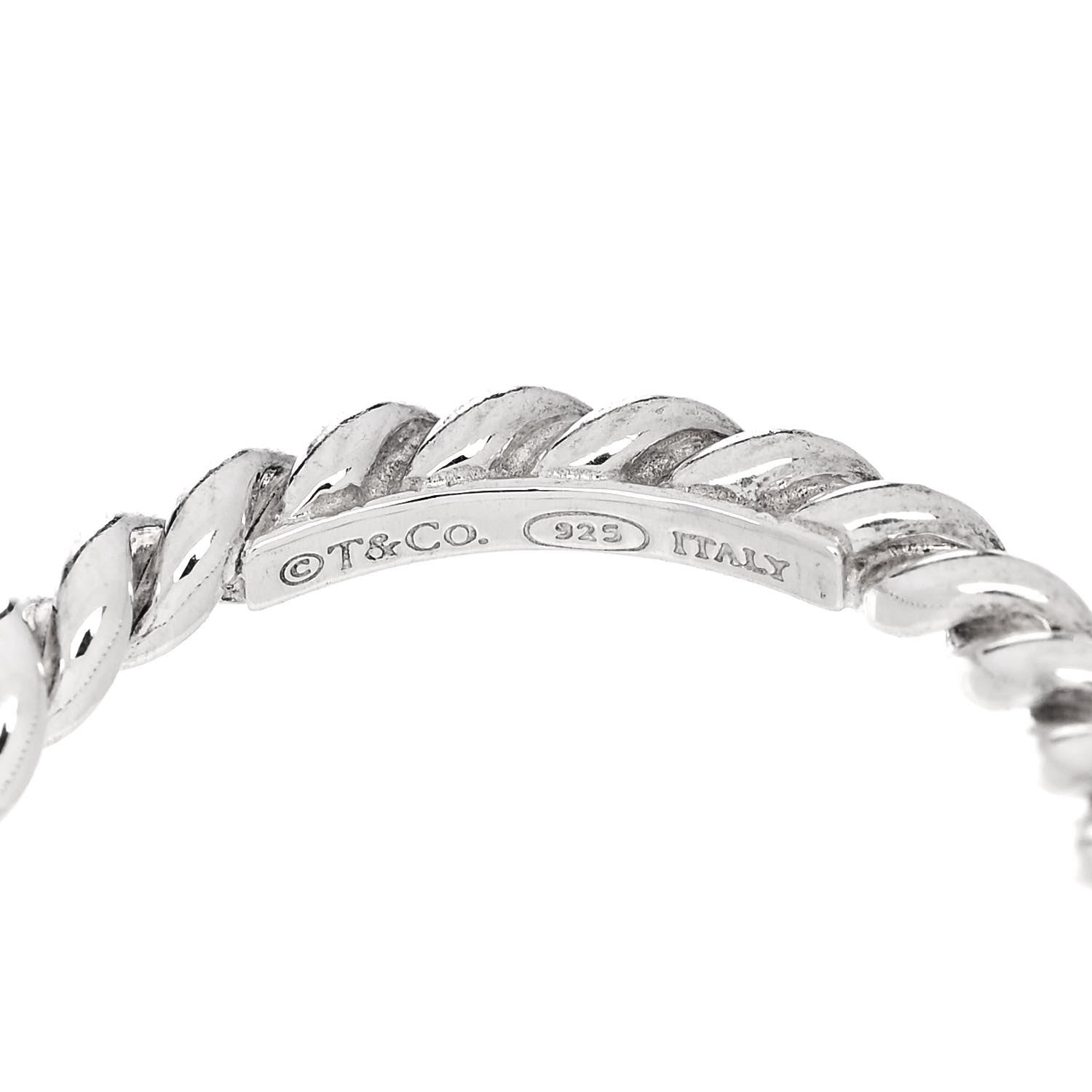 Tiffany Sterling Silver Twist Rope Ring 50 5.5 4 of 4