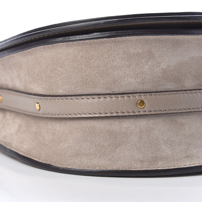 Chloe Calfskin Suede Medium Nile Bracelet Bag Motty Grey 8 of 9