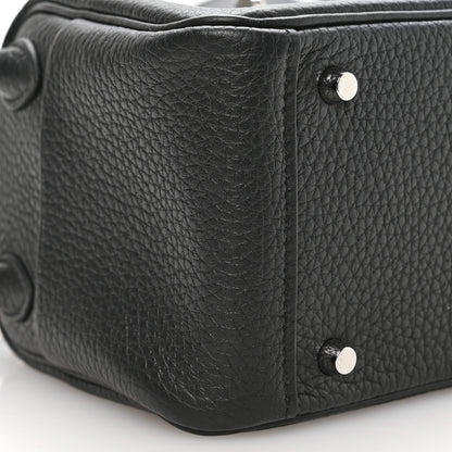 Hermes Taurillon Clemence Mini Lindy 20 Black 9 of 11
