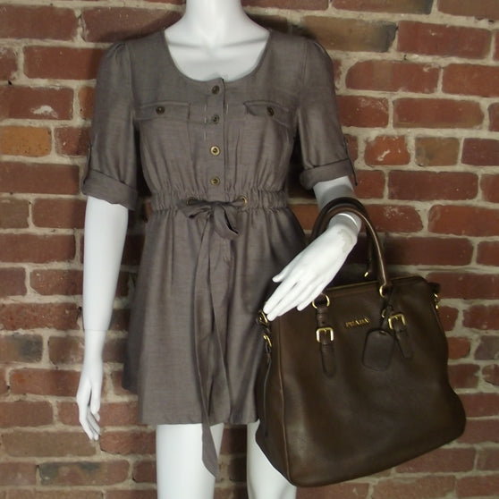 Vitello Daino Tote Brown