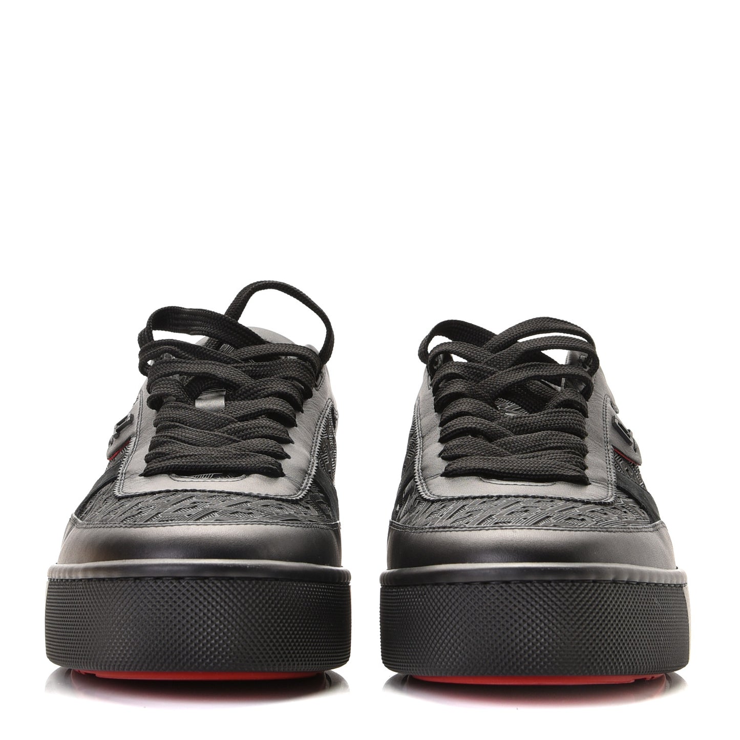 Calfskin Mens Happyrui Techno Flat Sneakers 43.5 Black