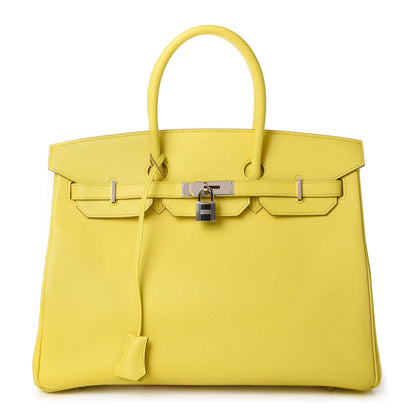Hermes Epsom Birkin 35 Lime 1 of 11
