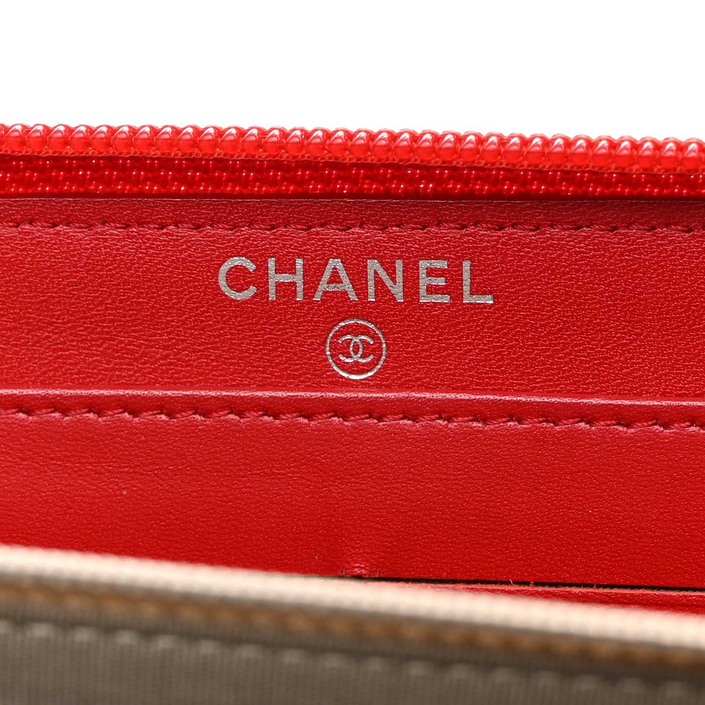 Caviar Large Timeless CC Zip Around Wallet Red