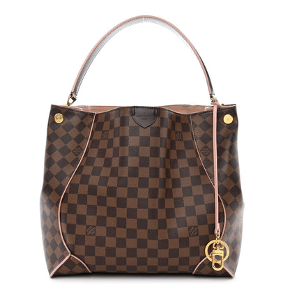 Louis Vuitton Damier Ebene Caissa Hobo Rose Ballerine 1 of 10