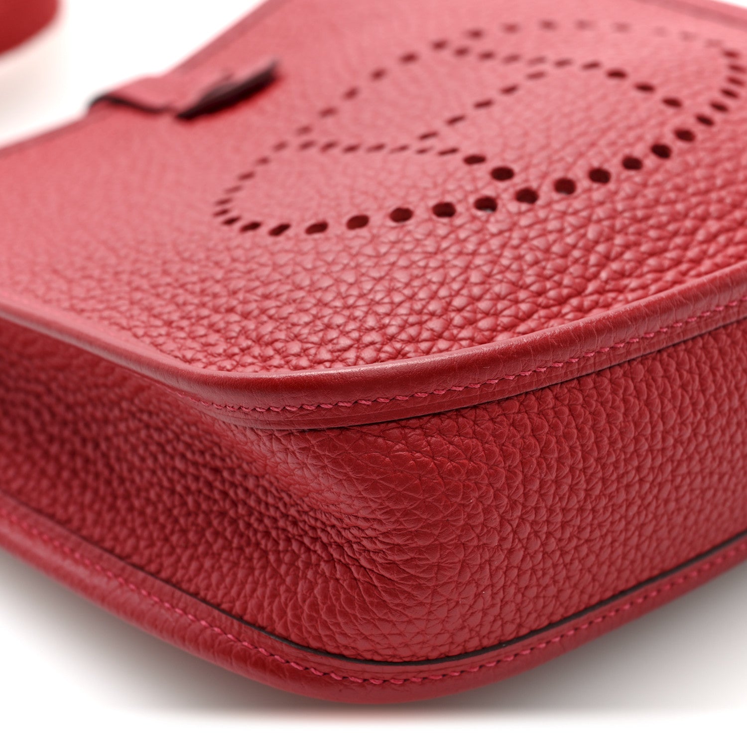 Hermes Taurillon Clemence Evelyne TPM Rouge Casaque 9 of 10