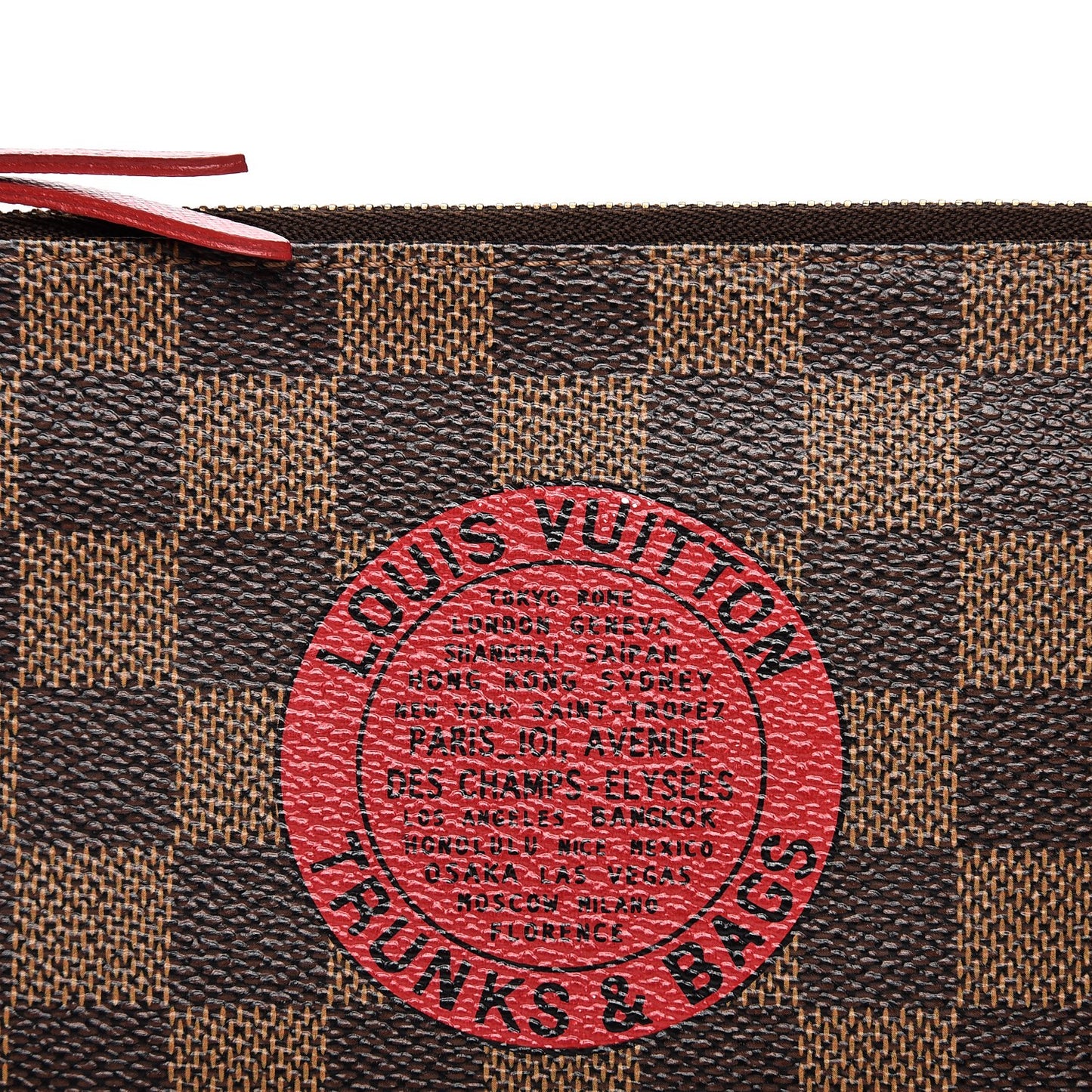 Damier Ebene Complice Trunks and Bags Wallet Red