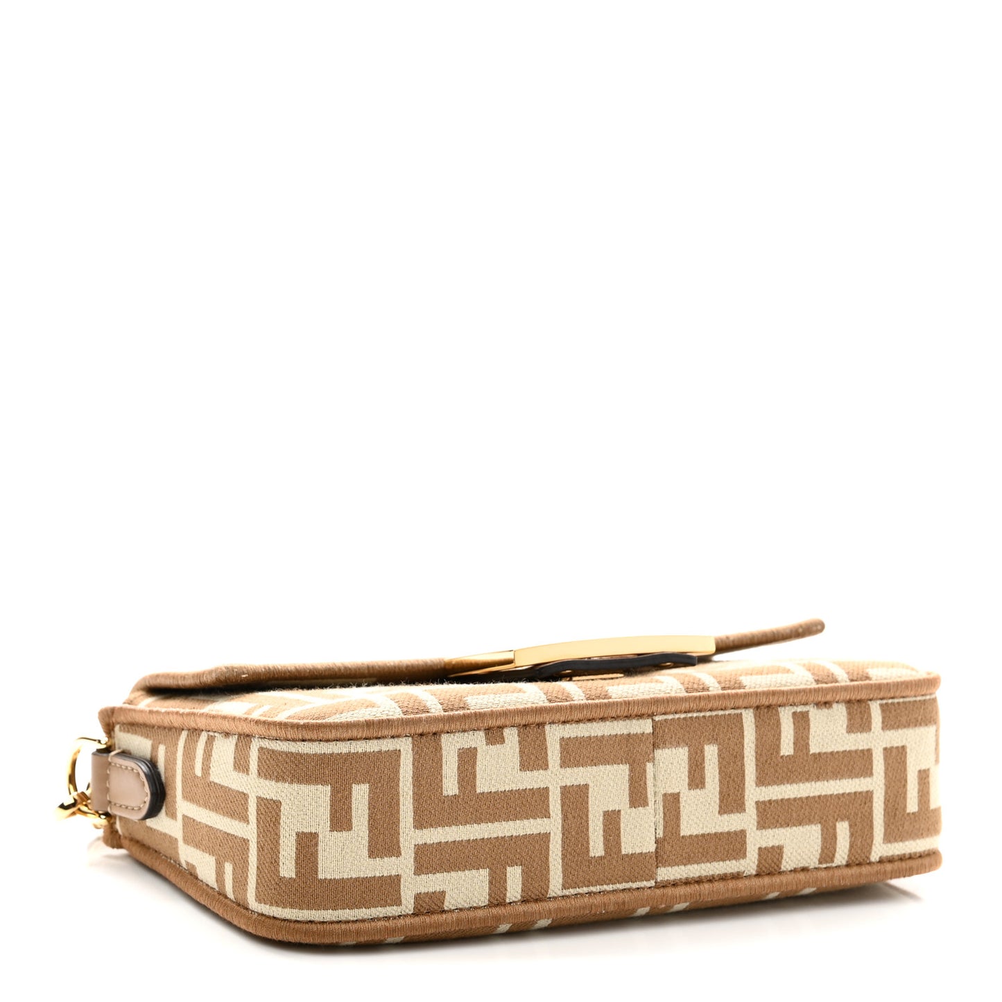 Fabric Jacquard FF 1974 Mini Baguette Beige