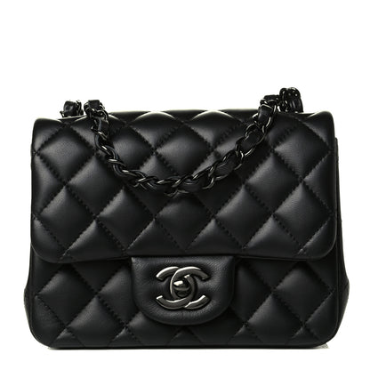 Chanel Lambskin Quilted Mini Square Flap So Black 1 of 4