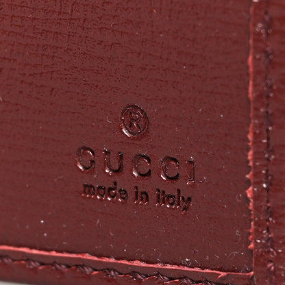 Gucci GG Supreme Monogram Azalea Calfskin Retro Interlocking G Passport Case Beige Red 6 of 8