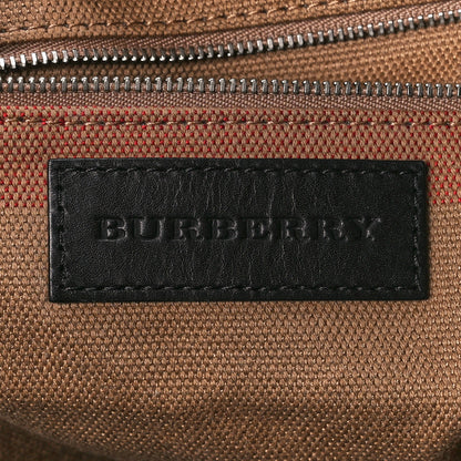 Burberry Grainy Calfskin House Check Medium Maidstone Black 6 of 13
