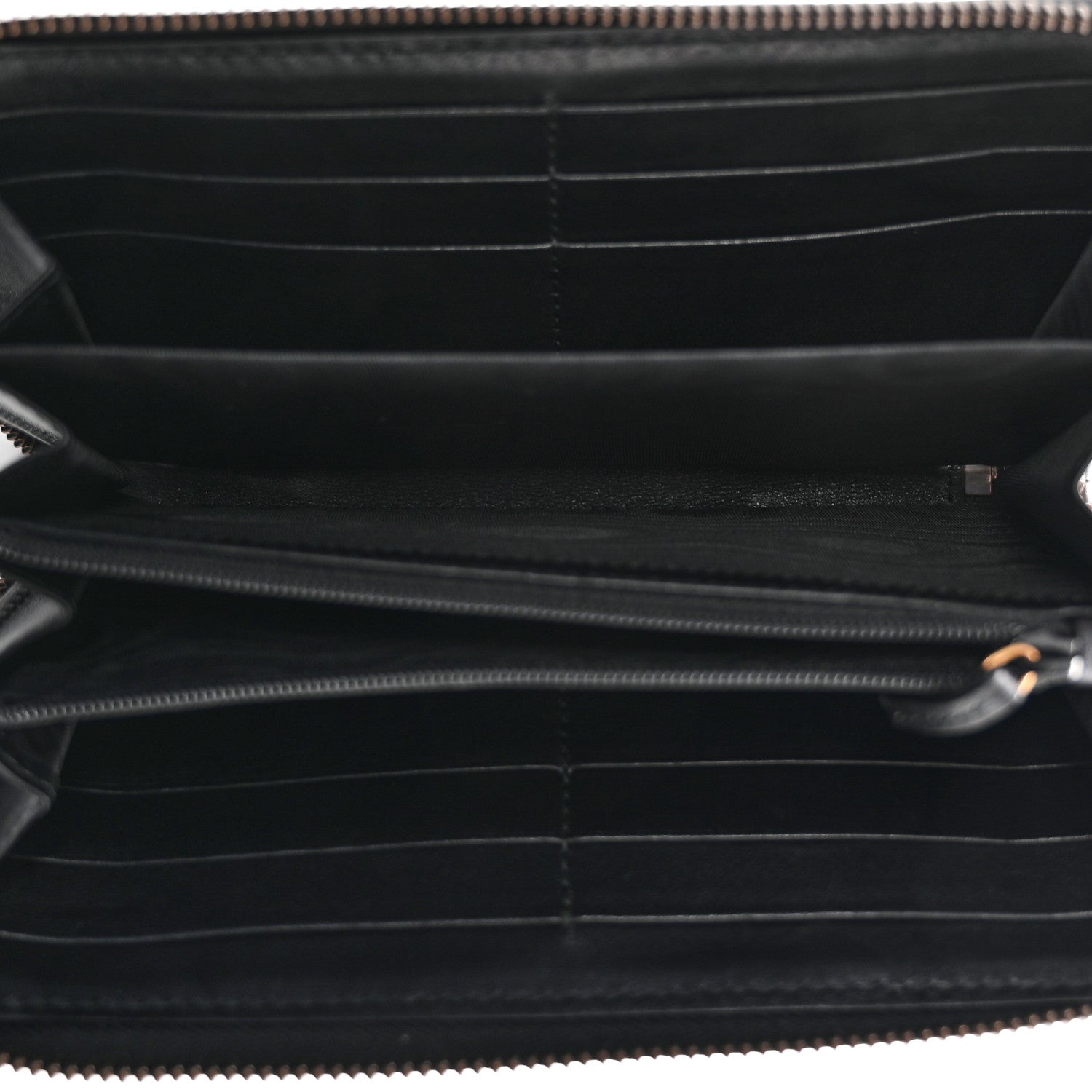 Gucci Calfskin Matelasse Pearly GG Marmont Zip Around Wallet Black 5 of 7