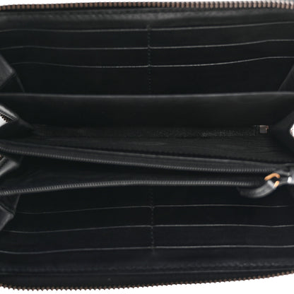 Gucci Calfskin Matelasse Pearly GG Marmont Zip Around Wallet Black 5 of 7