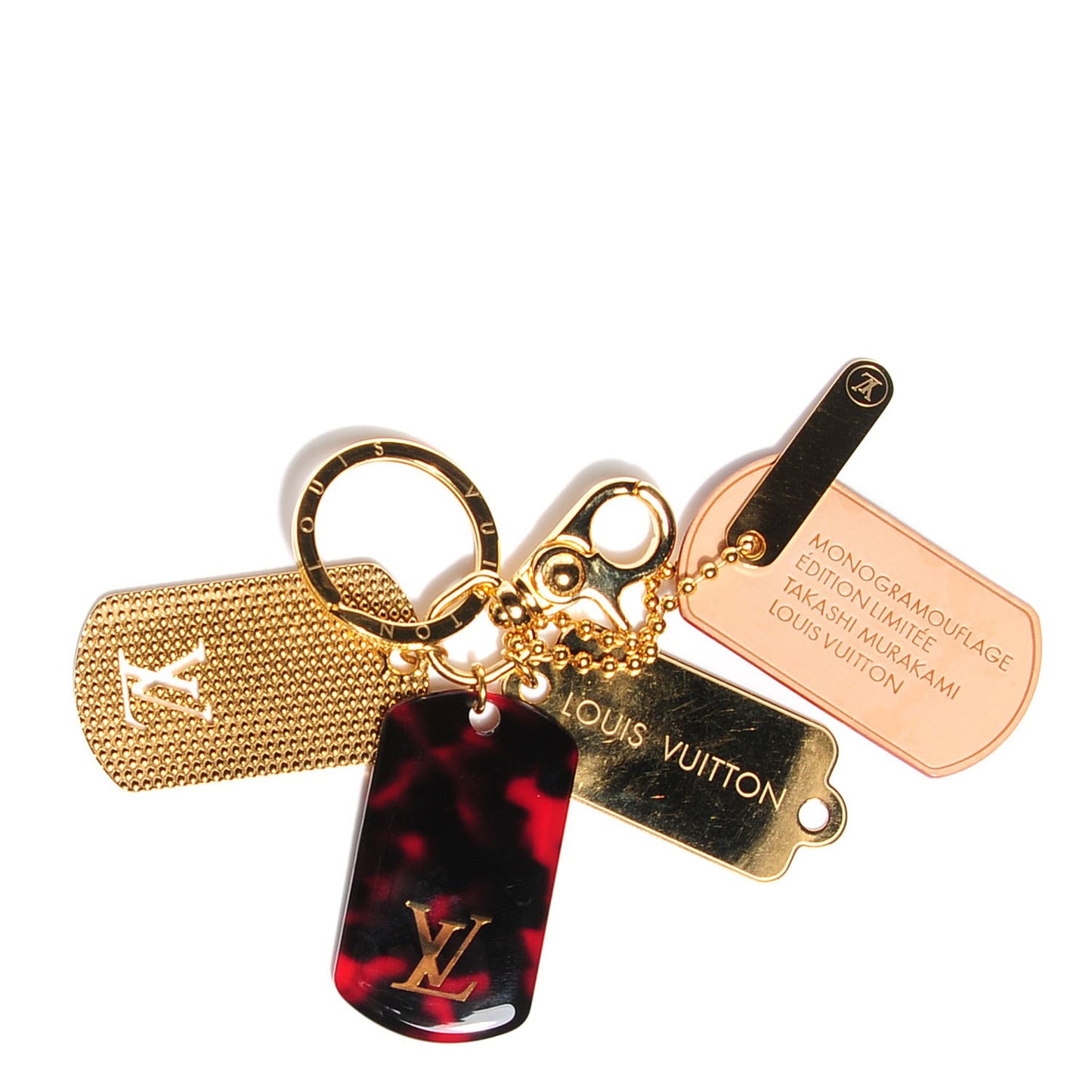 Monogramouflage Bag Charm Red