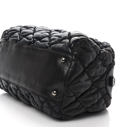 Chanel Calfskin Bubble Quilt Bowler Black 9 of 11